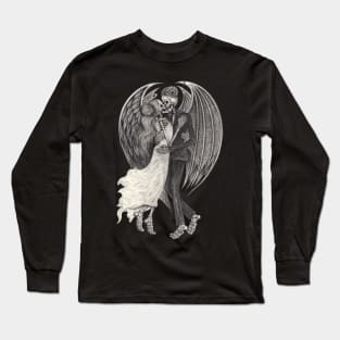Angels and demons skeletons in love. Long Sleeve T-Shirt